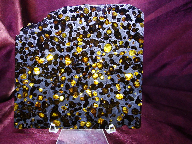 Brahin Pallasite Meteorite Slice - 263.6 gms