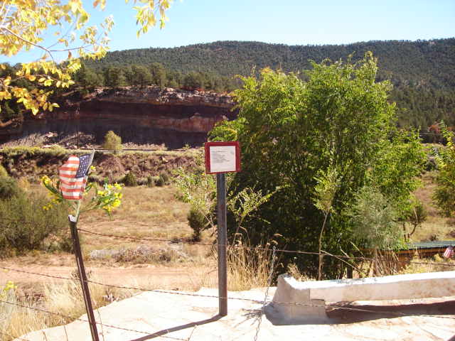Memorial to cival war battle at Glorieta Mountain that was fought in 1864.